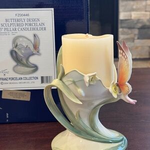 Franz. FZ 00446  porcelain papillon butterfly candle holder
